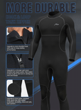 Hevto Men's wetsuit 3/2mm thick warm surf wetsuit, kitesurfing suit, drift weather suit